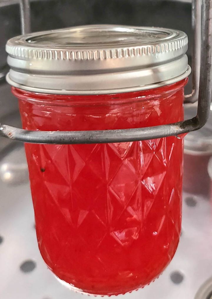 jar of strawberry jam