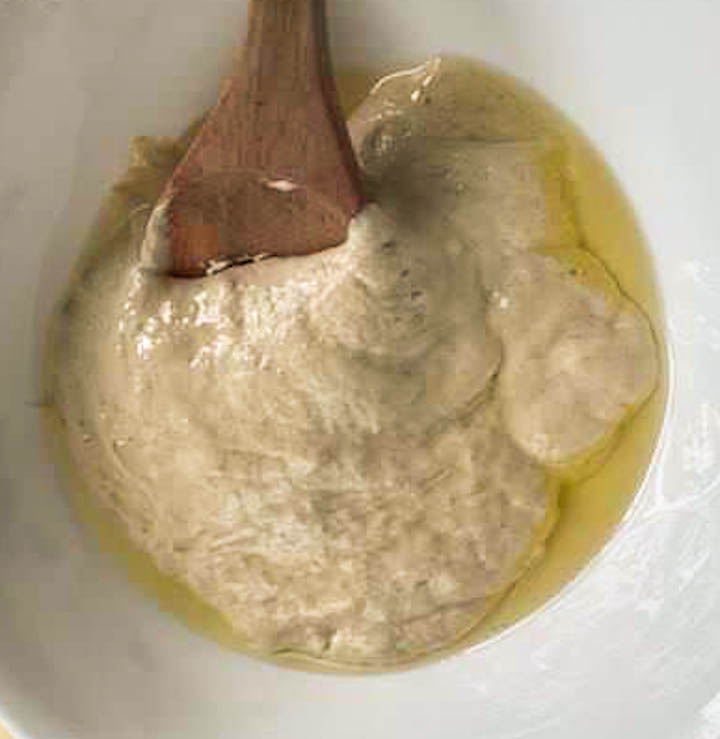 Sourdough discard in bowl