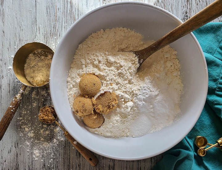 bowl of homemade pancake mix